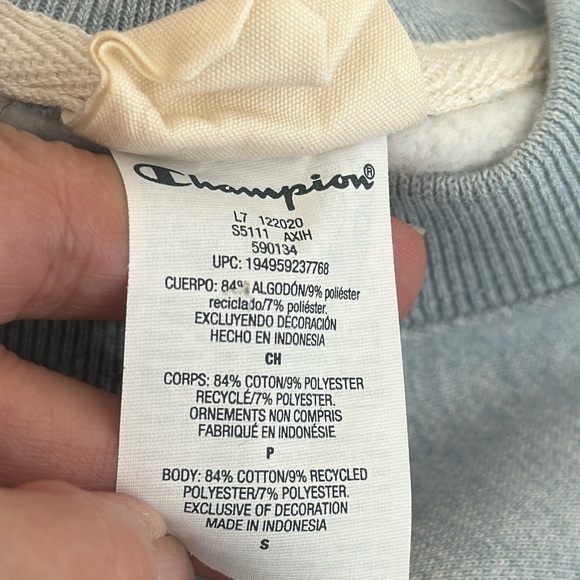 Champion Reverse Weave Sweatshirt Men's S Blue Gray Heavyweight EUC - Picture 8 of 11